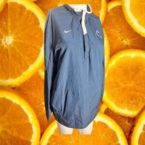 Nike Men's Navy Penn State Storm Fit Blue White Half Zip Polyester Jacket Size M